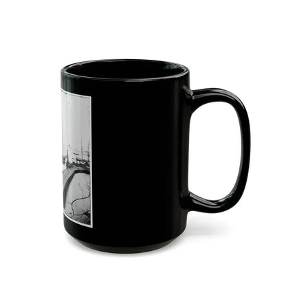 City Point, Va. Wharf, Federal Artillery, And Anchored Schooners (U.S. Civil War) Black Coffee Mug - Go Mug Yourself