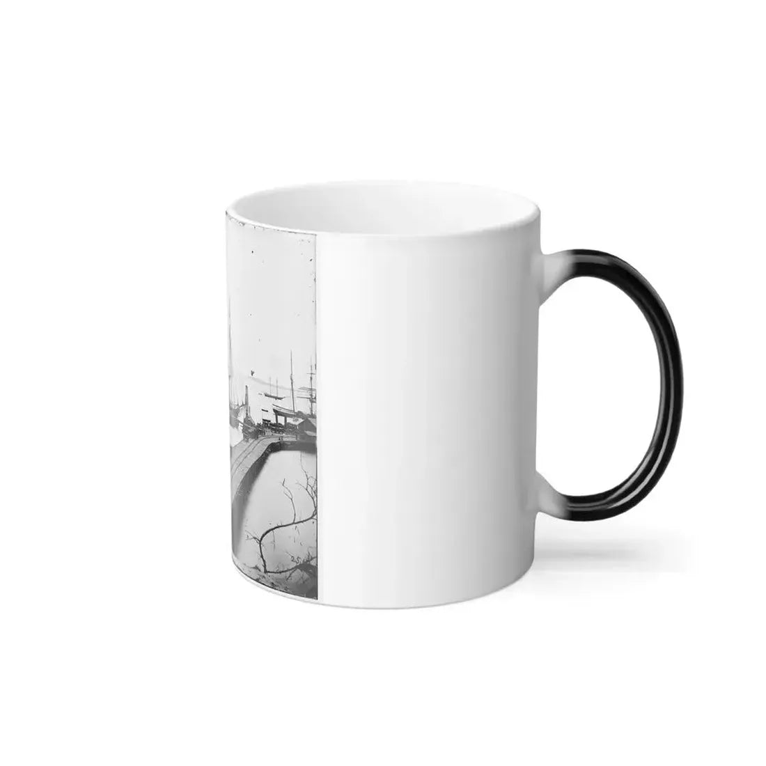City Point, Va. Wharf, Federal Artillery, and Anchored Schooners (U.S. Civil War) Color Changing Coffee Mug 11oz - Go Mug Yourself