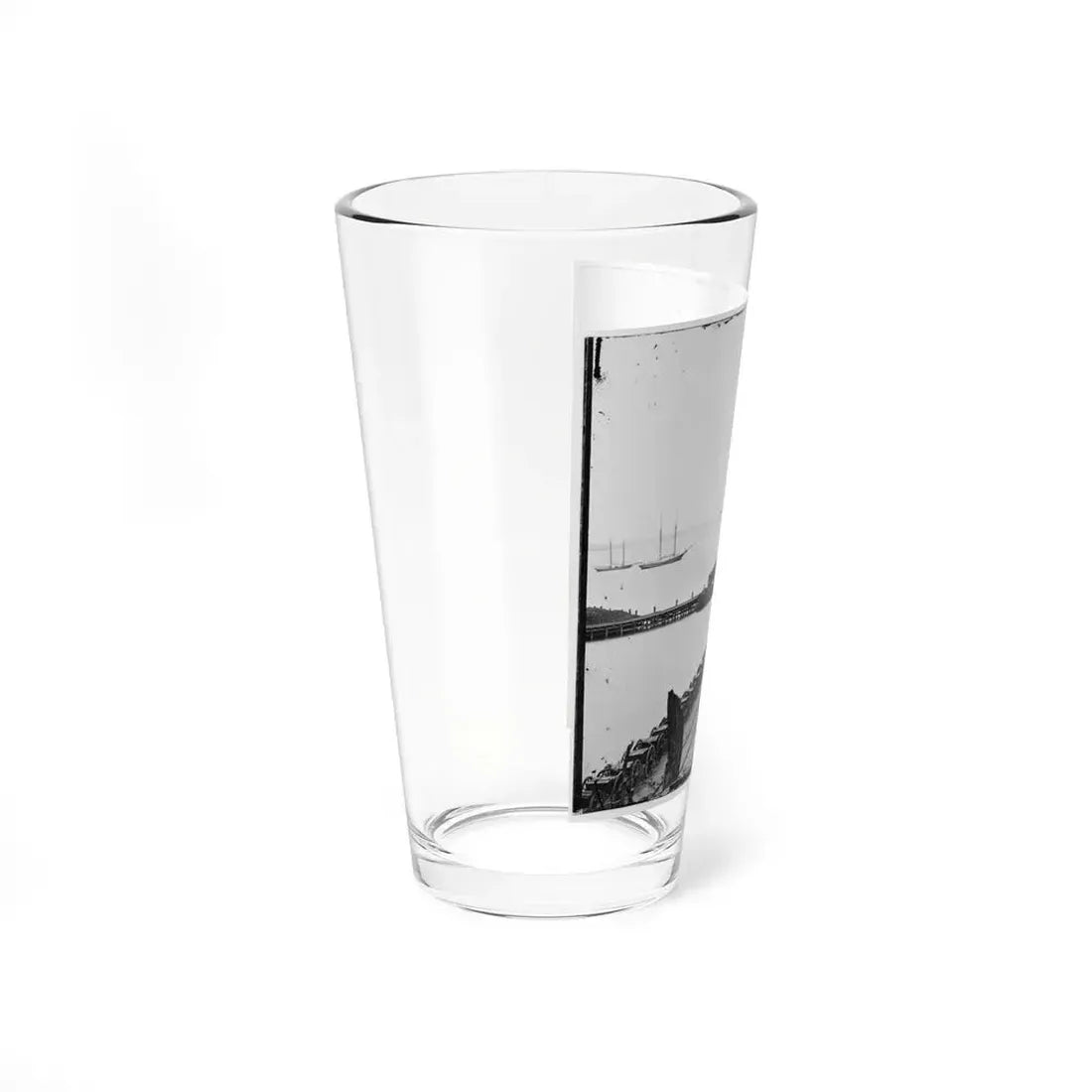 City Point, Va. Wharf, Federal Artillery, And Anchored Schooners (U.S. Civil War) Pint Glass 16oz - Go Mug Yourself