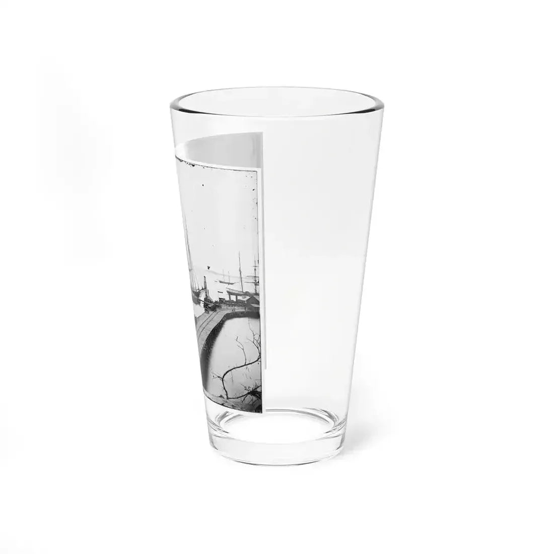 City Point, Va. Wharf, Federal Artillery, And Anchored Schooners (U.S. Civil War) Pint Glass 16oz - Go Mug Yourself