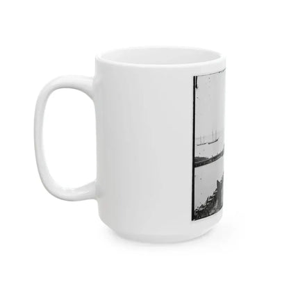 City Point, Va. Wharf, Federal Artillery, And Anchored Schooners (U.S. Civil War) White Coffee Mug - Go Mug Yourself