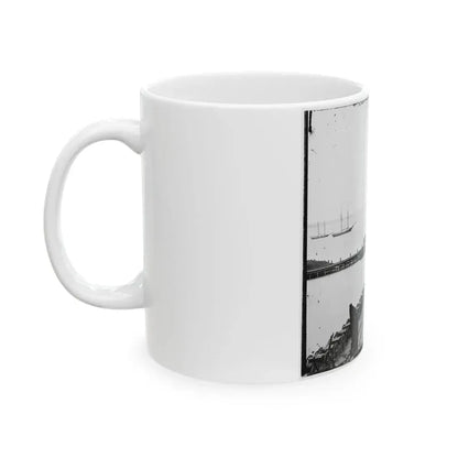 City Point, Va. Wharf, Federal Artillery, And Anchored Schooners (U.S. Civil War) White Coffee Mug - Go Mug Yourself