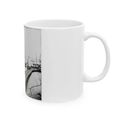 City Point, Va. Wharf, Federal Artillery, And Anchored Schooners (U.S. Civil War) White Coffee Mug - Go Mug Yourself