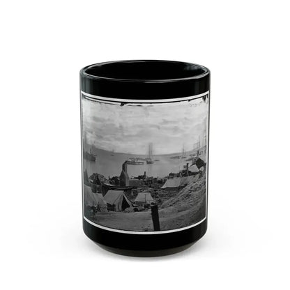 City Point, Va. Wharves After The Explosion Of Ordnance Barges On August 4, 1864 (U.S. Civil War) Black Coffee Mug 15oz - Go Mug Yourself
