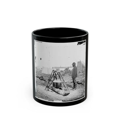 City Point, Va. African American Army Cook At Work (U.S. Civil War) Black Coffee Mug-11oz-Go Mug Yourself