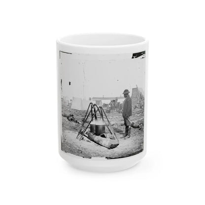 City Point, Va. African American Army Cook At Work (U.S. Civil War) White Coffee Mug-15oz-Go Mug Yourself