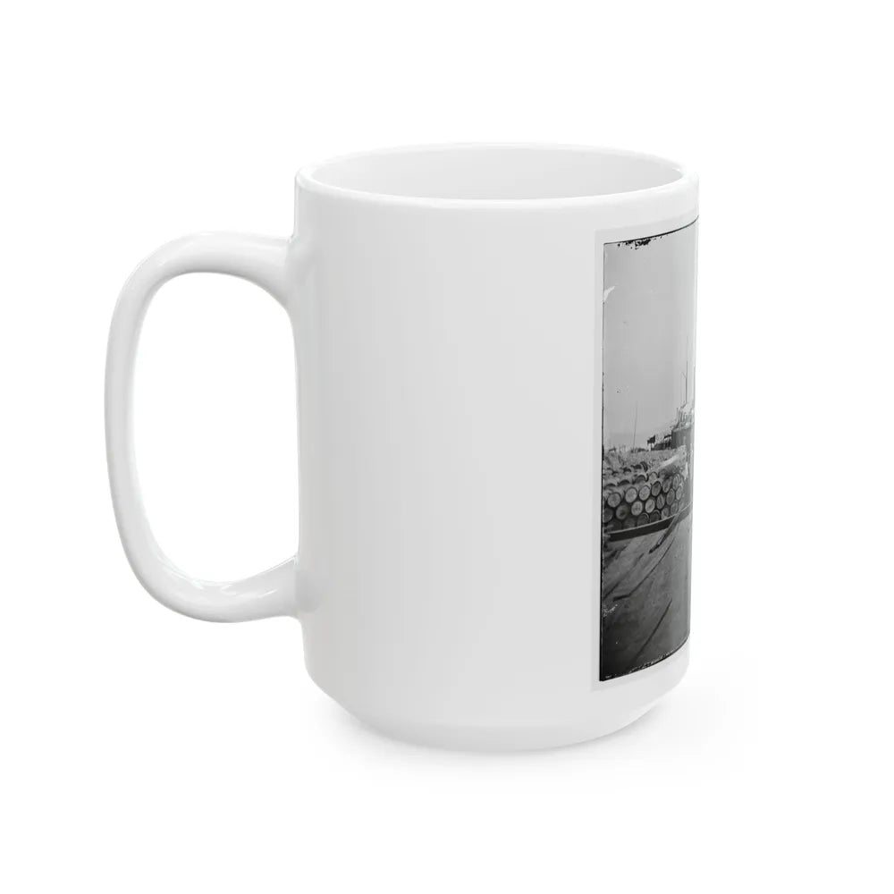 City Point, Va. African Americans Unloading Vessels At Landing (U.S. Civil War) White Coffee Mug-Go Mug Yourself