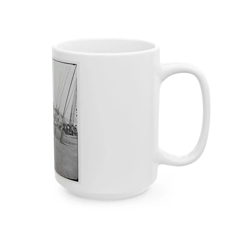 City Point, Va. African Americans Unloading Vessels At Landing (U.S. Civil War) White Coffee Mug-Go Mug Yourself