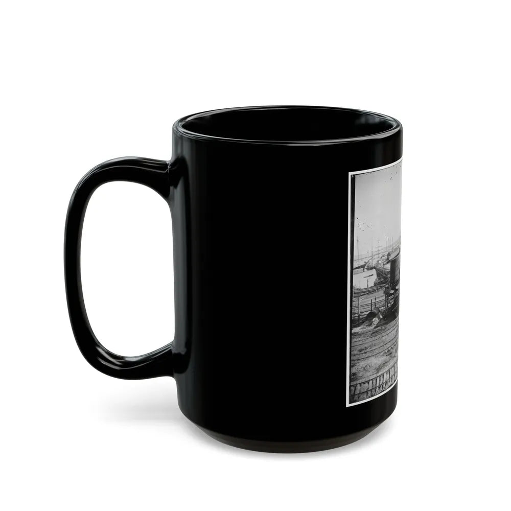 City Point, Va. Another Locomotive At The Same Point (U.S. Civil War) Black Coffee Mug-Go Mug Yourself