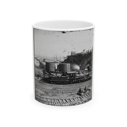 City Point, Va. Another Locomotive At The Same Point (U.S. Civil War) White Coffee Mug-11oz-Go Mug Yourself