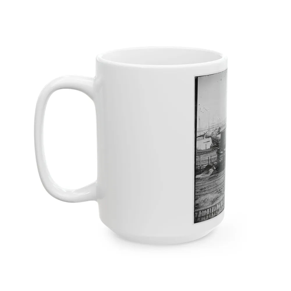 City Point, Va. Another Locomotive At The Same Point (U.S. Civil War) White Coffee Mug-Go Mug Yourself