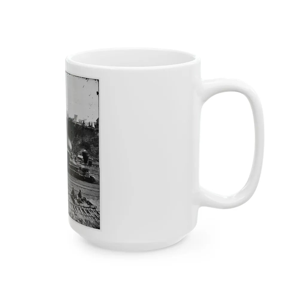 City Point, Va. Another Locomotive At The Same Point (U.S. Civil War) White Coffee Mug-Go Mug Yourself