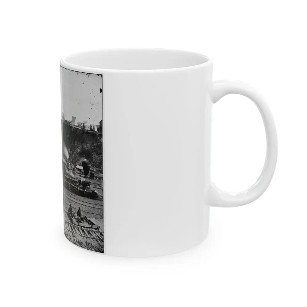 City Point, Va. Another Locomotive At The Same Point (U.S. Civil War) White Coffee Mug-Go Mug Yourself