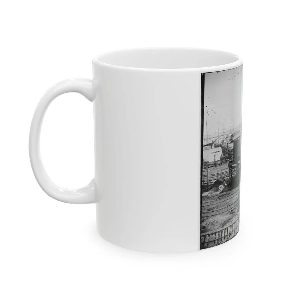 City Point, Va. Another Locomotive At The Same Point (U.S. Civil War) White Coffee Mug-Go Mug Yourself