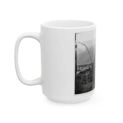 City Point, Va. Federal Supplies Deposited On The Landing (U.S. Civil War) White Coffee Mug-Go Mug Yourself