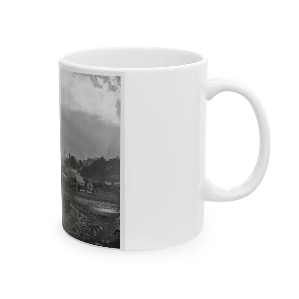 City Point, Va. Federal Supplies Deposited On The Landing (U.S. Civil War) White Coffee Mug-Go Mug Yourself