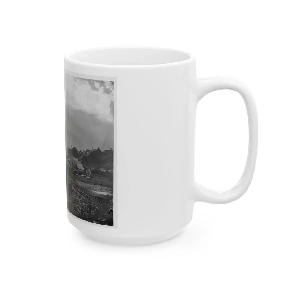 City Point, Va. Federal Supplies Deposited On The Landing (U.S. Civil War) White Coffee Mug-Go Mug Yourself