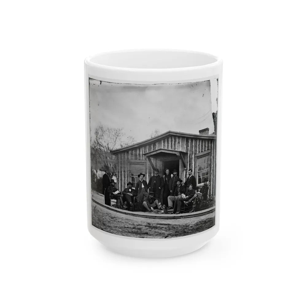 City Point, Va. Members Of Gen. Ulysses S. Grant's Staff (U.S. Civil War) White Coffee Mug-15oz-Go Mug Yourself