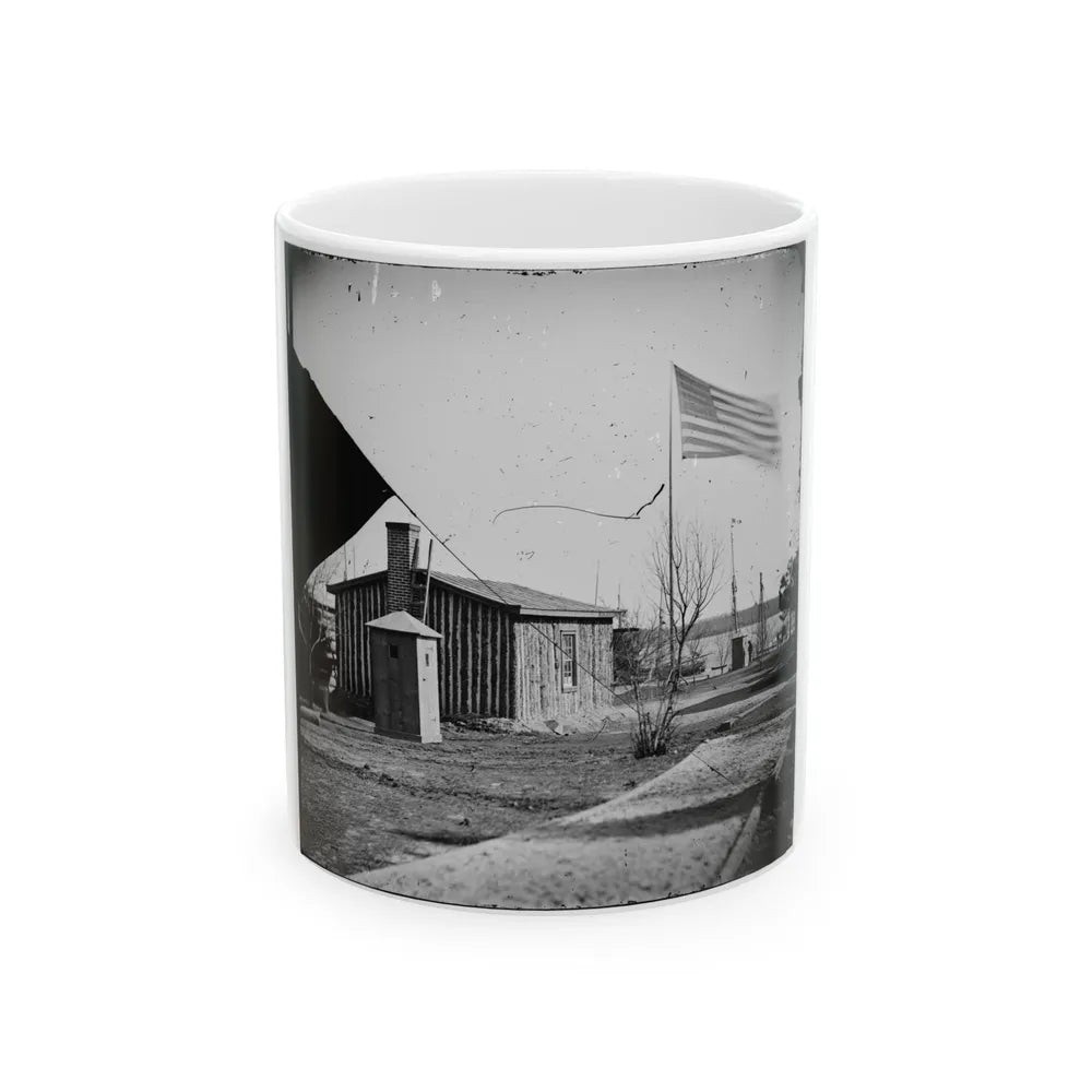 City Point, Va. Rear View Of Gen. Ulysses S. Grant's Headquarters (U.S. Civil War) White Coffee Mug-11oz-Go Mug Yourself