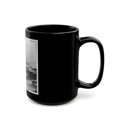 City Point, Va. View Of Waterfront With Federal Supply Boats (U.S. Civil War) Black Coffee Mug-Go Mug Yourself