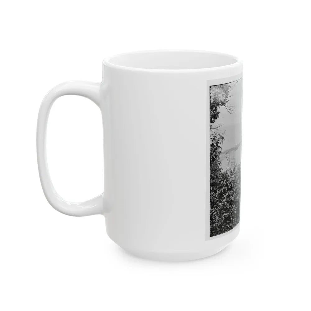 City Point, Va. View Of Waterfront With Federal Supply Boats (U.S. Civil War) White Coffee Mug-Go Mug Yourself