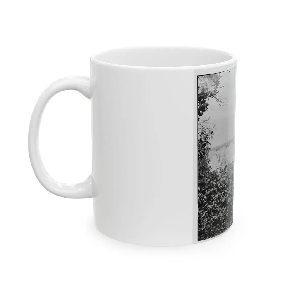 City Point, Va. View Of Waterfront With Federal Supply Boats (U.S. Civil War) White Coffee Mug-Go Mug Yourself