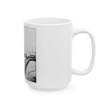 City Point, Va. Wharf, Federal Artillery, And Anchored Schooners (U.S. Civil War) White Coffee Mug-Go Mug Yourself