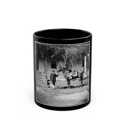 City Point, Virginia. Gen. Rufus Ingalls' Horse And Dog (U.S. Civil War) Black Coffee Mug 11oz - Go Mug Yourself