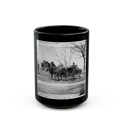City Point, Virginia. Gen. Rufus Ingalls In Buggy With Colored Boy (U.S. Civil War) Black Coffee Mug 15oz - Go Mug Yourself