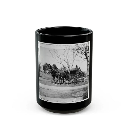 City Point, Virginia. Gen. Rufus Ingalls In Buggy With Colored Boy (U.S. Civil War) Black Coffee Mug 15oz - Go Mug Yourself