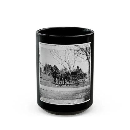 City Point, Virginia. Gen. Rufus Ingalls In Buggy With Colored Boy (U.S. Civil War) Black Coffee Mug 15oz - Go Mug Yourself