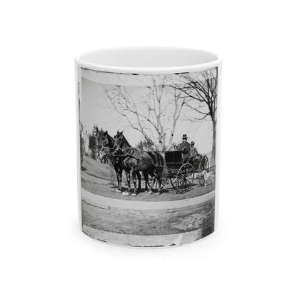 City Point, Virginia. Gen. Rufus Ingalls In Buggy With Colored Boy (U.S. Civil War) White Coffee Mug 11oz - Go Mug Yourself