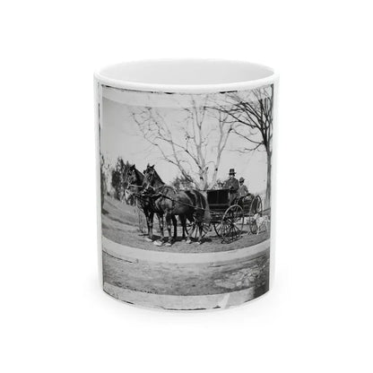 City Point, Virginia. Gen. Rufus Ingalls In Buggy With Colored Boy (U.S. Civil War) White Coffee Mug 11oz - Go Mug Yourself