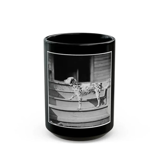 City Point, Virginia. General Rufus Ingall's Coach Dog (U.S. Civil War) Black Coffee Mug 15oz - Go Mug Yourself