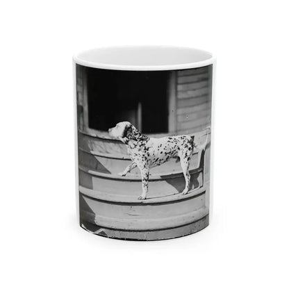City Point, Virginia. General Rufus Ingall's Coach Dog (U.S. Civil War) White Coffee Mug 11oz - Go Mug Yourself