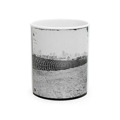 City Point, Virginia (Vicinity). Park Of Army Wagon Wheels (U.S. Civil War) White Coffee Mug 11oz - Go Mug Yourself