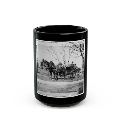 City Point, Virginia. Gen. Rufus Ingalls In Buggy With Colored Boy (U.S. Civil War) Black Coffee Mug-15oz-Go Mug Yourself