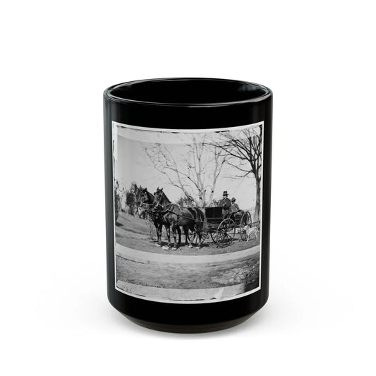 City Point, Virginia. Gen. Rufus Ingalls In Buggy With Colored Boy (U.S. Civil War) Black Coffee Mug-15oz-Go Mug Yourself