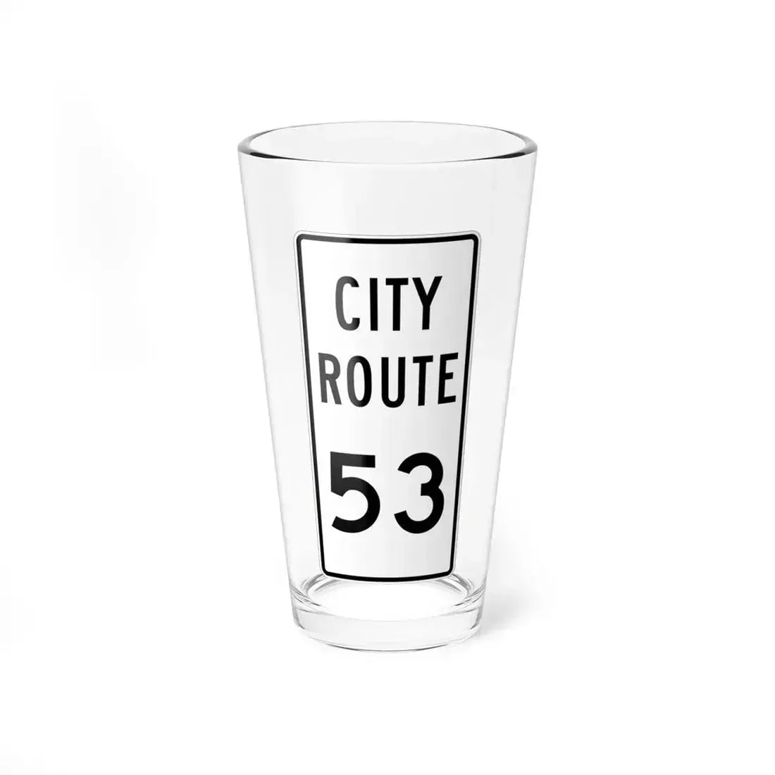 City Route 53 Fremont Ohio (Ohio) (Road Sign) Pint Glass 16oz 16oz - Go Mug Yourself
