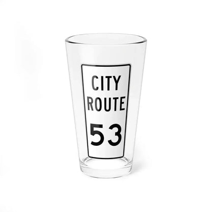 City Route 53 Fremont Ohio (Ohio) (Road Sign) Pint Glass 16oz 16oz - Go Mug Yourself