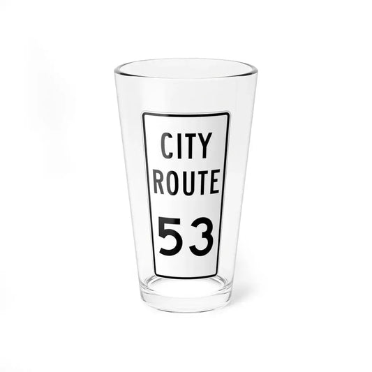 City Route 53 Fremont Ohio (Ohio) (Road Sign) Pint Glss 16oz 16oz - Go Mug Yourself