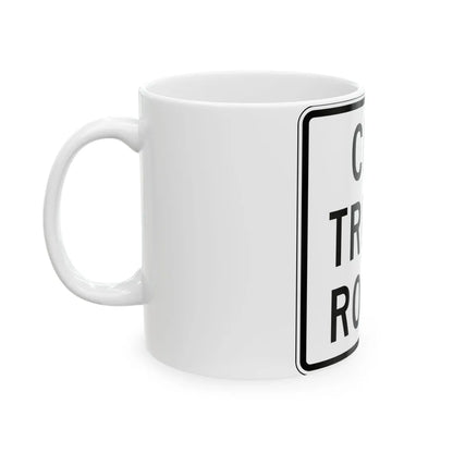 City Truck Route (Michigan) (Road Sign) White Coffee Mug - Go Mug Yourself