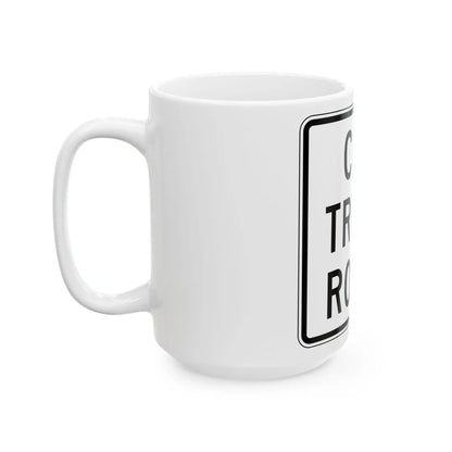 City Truck Route (Michigan) (Road Sign) White Coffee Mug - Go Mug Yourself