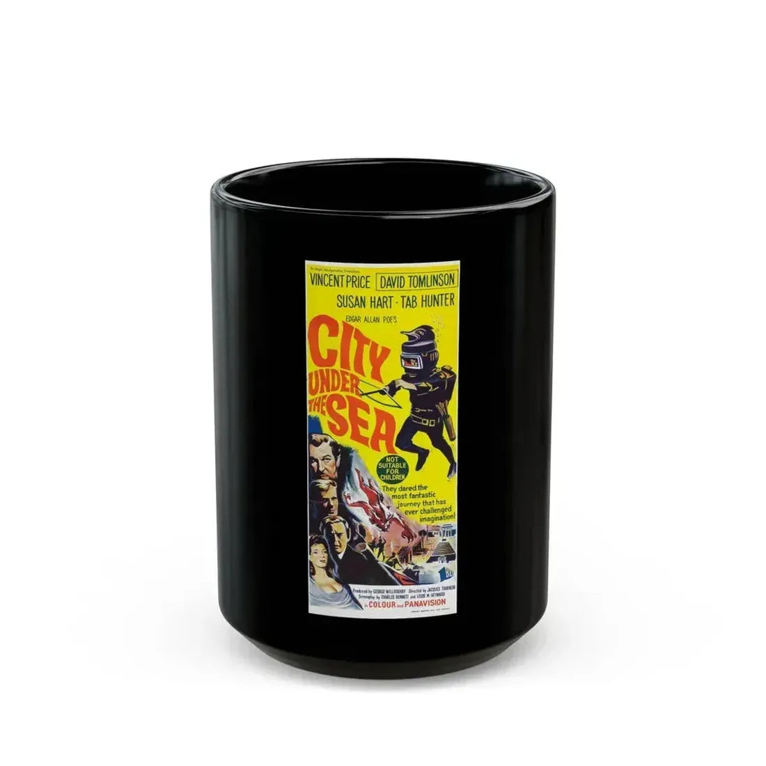 CITY UNDER THE SEA (WAR GODS OF THE DEEP) 1965 Movie Poster - Black Coffee Mug 15oz - Go Mug Yourself