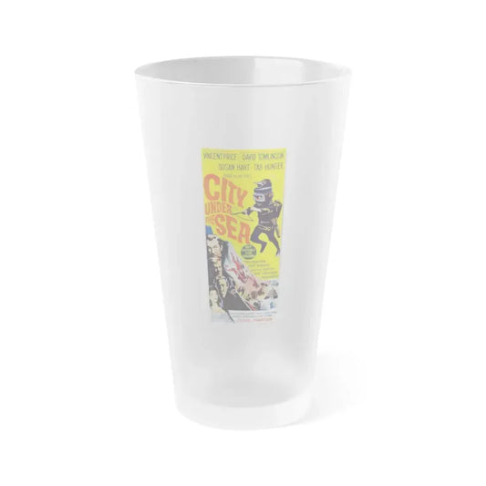 CITY UNDER THE SEA (WAR GODS OF THE DEEP) 1965 Movie Poster - Frosted Pint Glass 16oz Default Title - Go Mug Yourself
