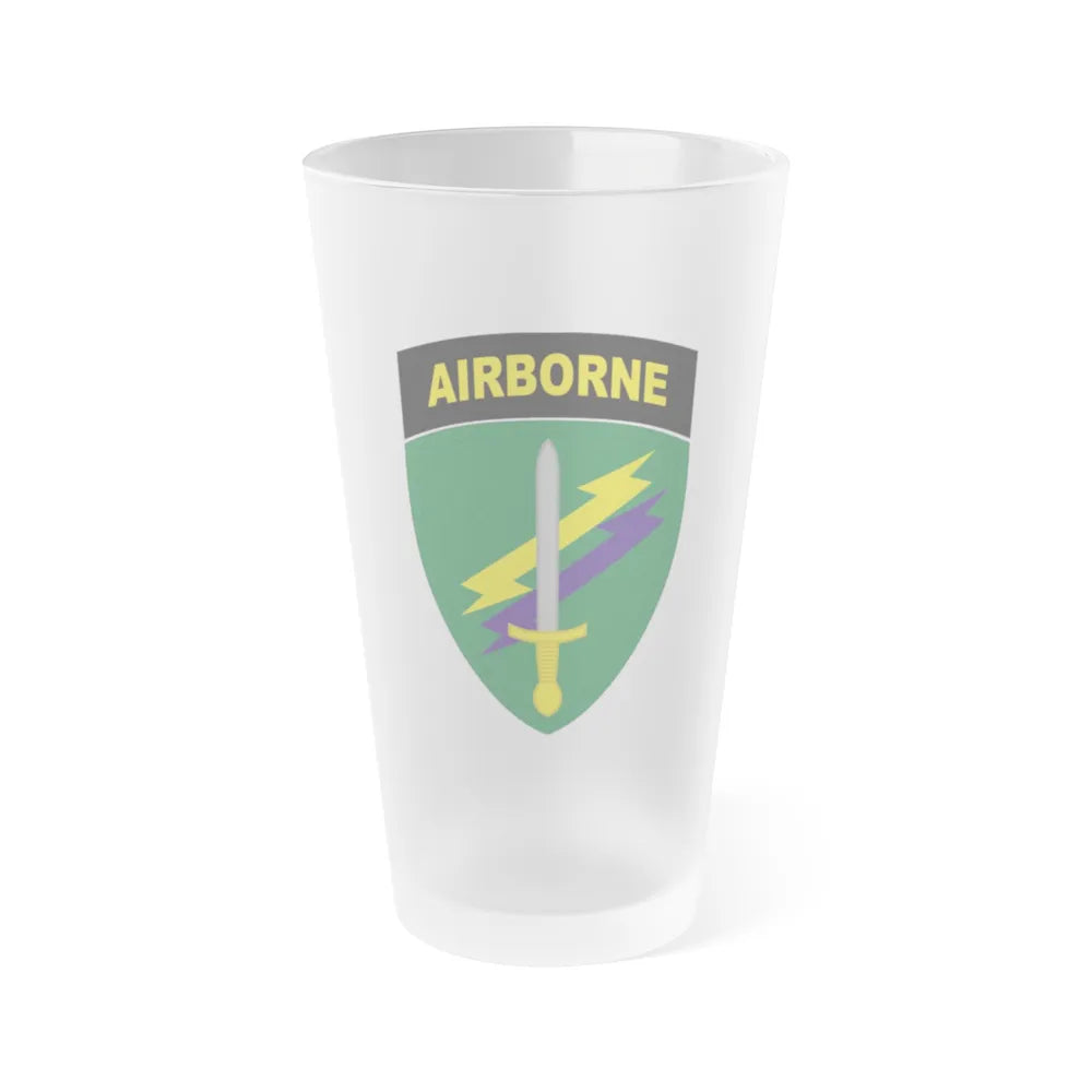 Civil Affairs and Psychological Operations Command Airborne (U.S. Army) Frosted Pint Glass 16oz-Go Mug Yourself