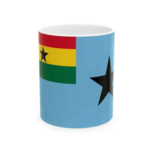 Civil Air Ensign of Ghana (Ghana) White Coffee Mug 11oz - Go Mug Yourself
