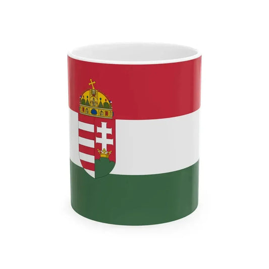 Civil and Naval Ensign of Hungary 1921 (Hungary) White Coffee Mug 11oz - Go Mug Yourself