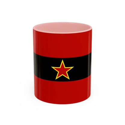 Civil Ensign of Albania 1945 to 1992 - Accent Coffee Mug 11oz Pink - Go Mug Yourself
