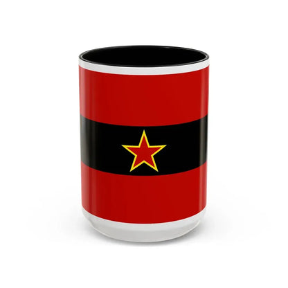Civil Ensign of Albania 1945 to 1992 - Accent Coffee Mug 15oz Black - Go Mug Yourself